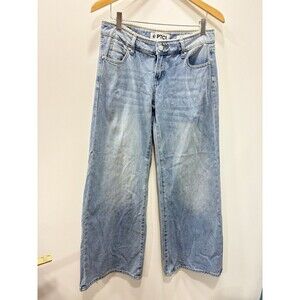 PTCL Ethical Brand Jeans 26 Pearl Waist Wide Leg Baggy Light Wash Y2K Denim